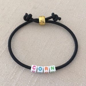 Hand Crafted CORN Bracelet Adjustable Multicolored Stretch